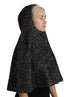 Dolce & Gabbana Gray Tweet Wool Shoulder Hat Hooded Scarf